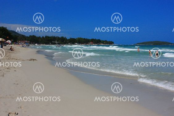 White sand beach in Asia