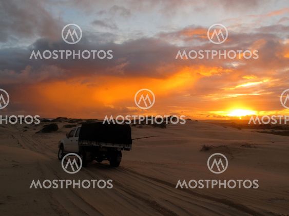 Birubi Beach auringonlasku