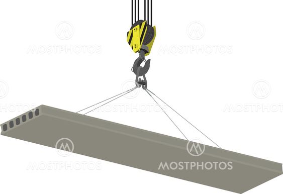 Crane Hook and hollow plate of overlapping