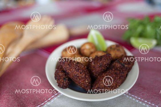 Kibbeh and Codfish balls