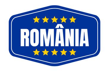 Romania symbol icon with the European flag