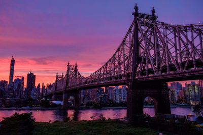 Queensboro Bridge at dusk in New York City