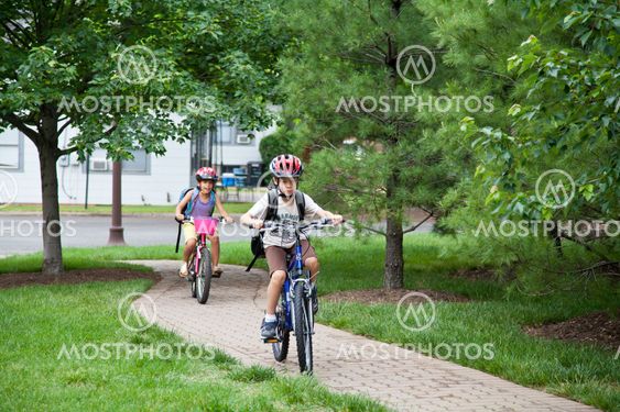 Kids Biking to School