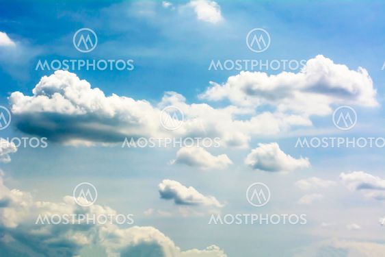 Blue cloudy sky.