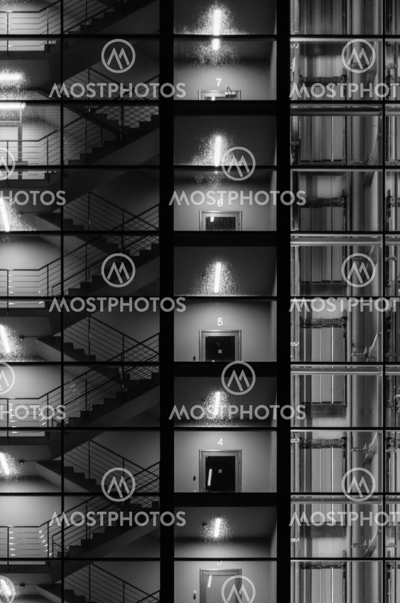 Abstract exterior of modern building