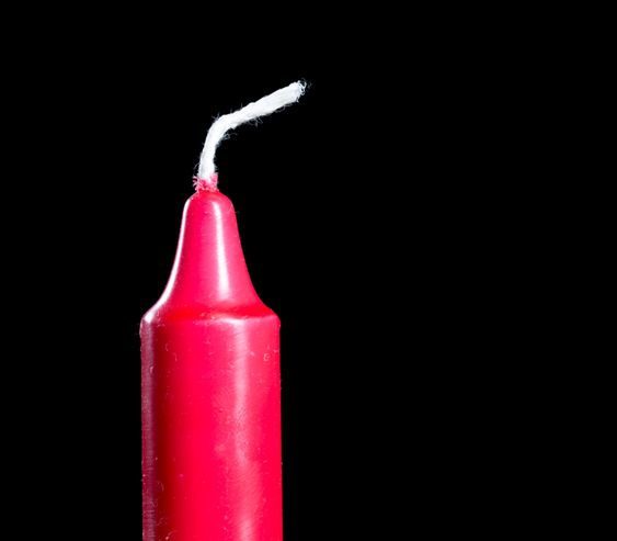 Red Candle Stick Close Up