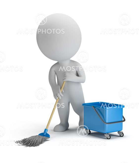 3d small people - sweeper