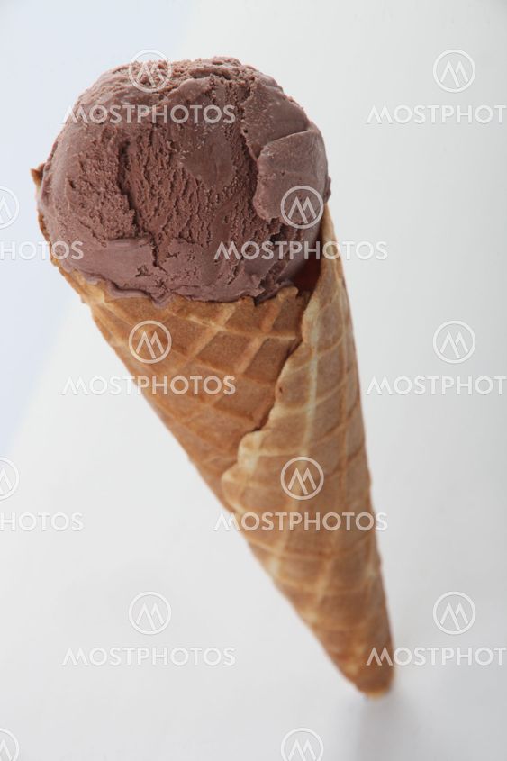 Chocolate ice cream cone