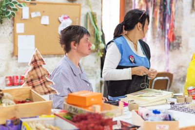 Briviesca, Spain - November 7, 2018: People with special...