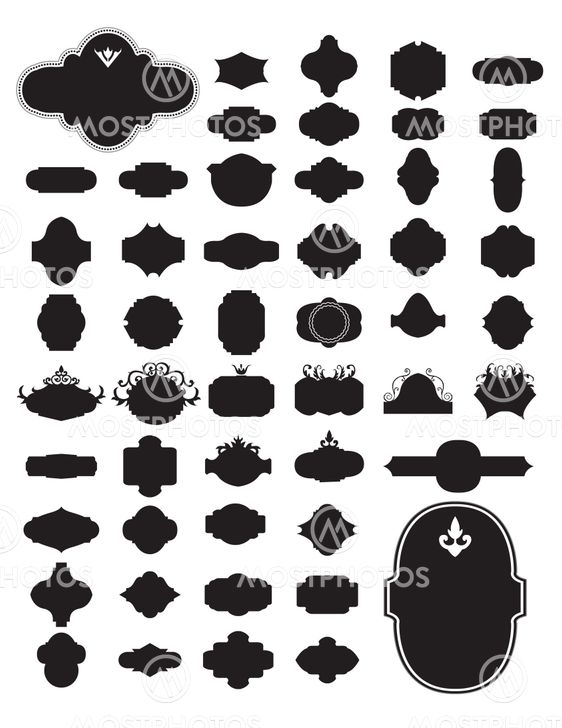 Silhouette Vector set of 50 frames