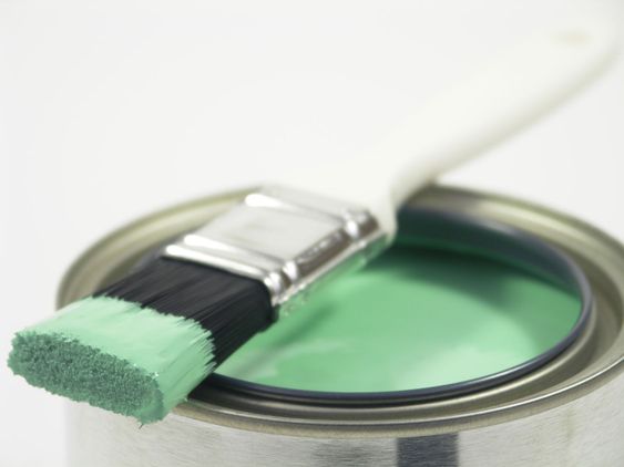 Paint can and brush