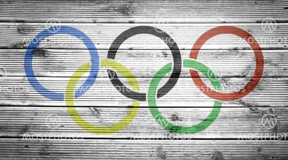 Puu tekstuuri taustalla värit lipun Olimpic pelit