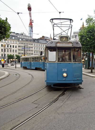 Spårvagnståg på Norrmalmstorg