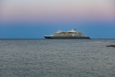 Seaside landscape of the Greek island of Rhodes.