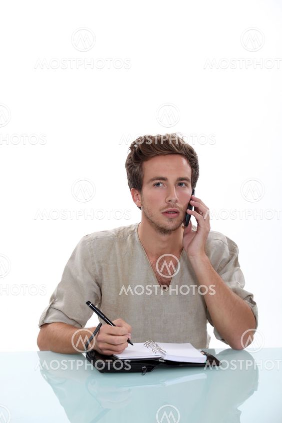 Man making an appointment