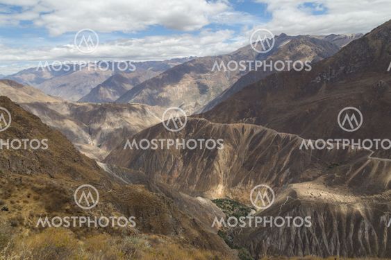 View of Sangalle Oasis in the Colca Canyon