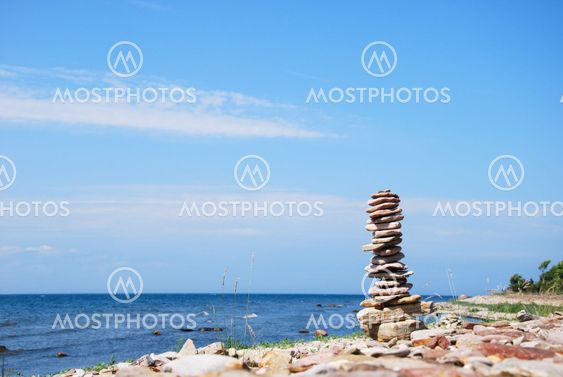 Balanced stone sculpure