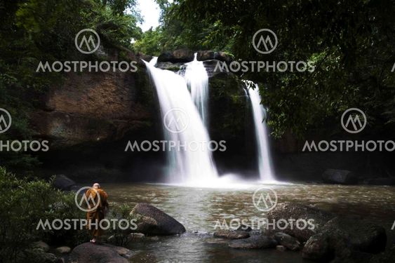 waterfall in the National Park Khoayai valley in thailand