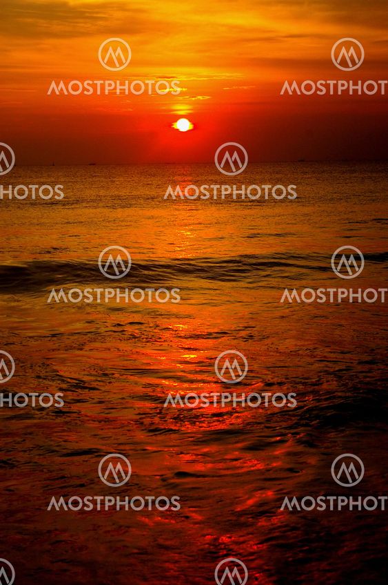 Sunset reflecting in ocean