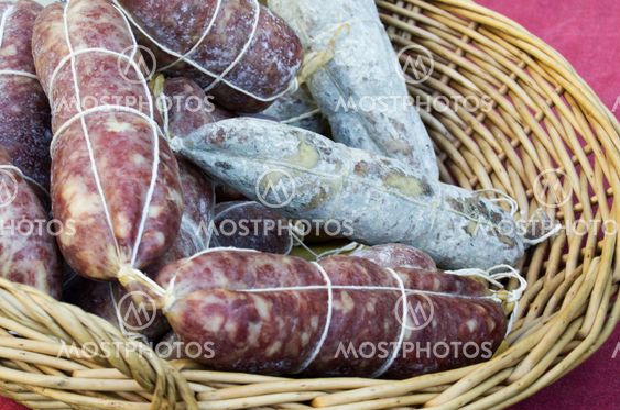 meats in the wicker basket