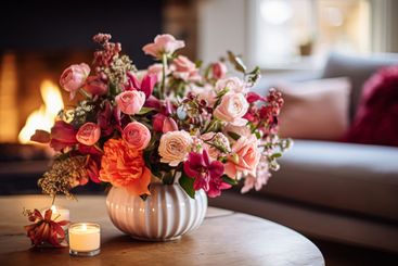 Floral arrangement with winter, autumn or early spring...