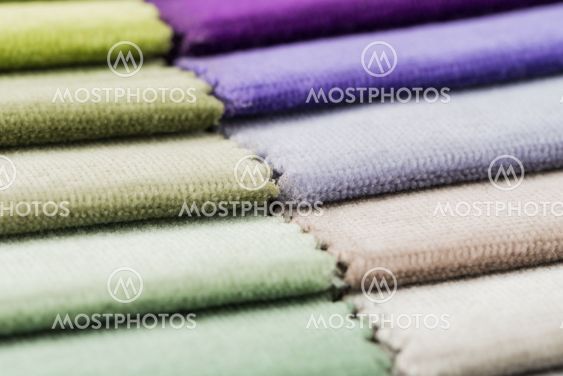 Multi color fabric texture samples