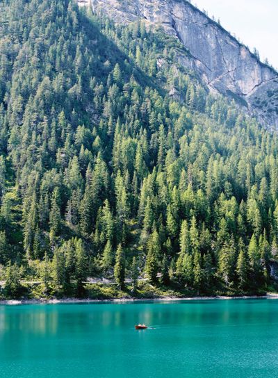 The Pragser Wildsee at daylight