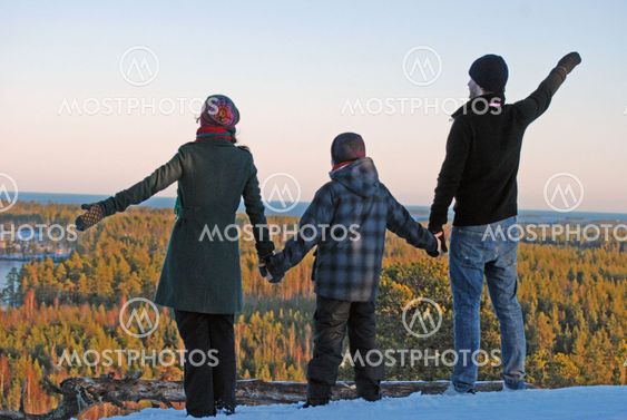 Three people