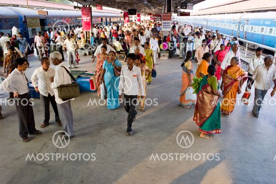 at the train station