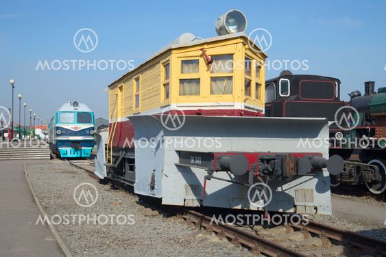 Old snowplow CO-1-750 on the October Railway. Saint...