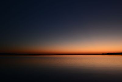 Twilight sky over the lake in the beautiful colors of the...