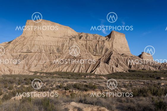 Landscape of Bardenas reales, Navarra, Spain