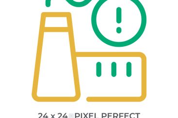 Factory danger warning colorful line ui icon