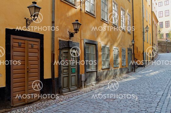 Yellow houses in Old Town.