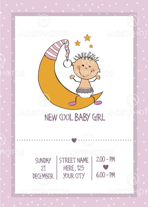 baby girl shower card