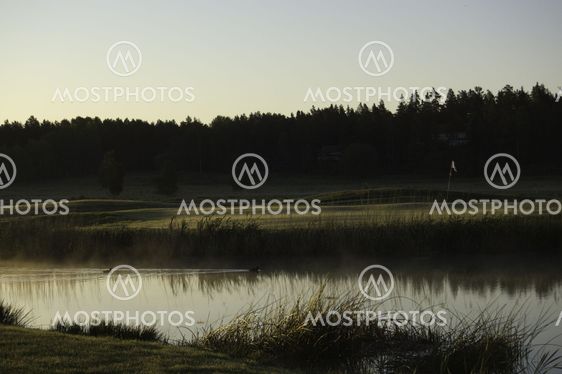 dawn on the golf course