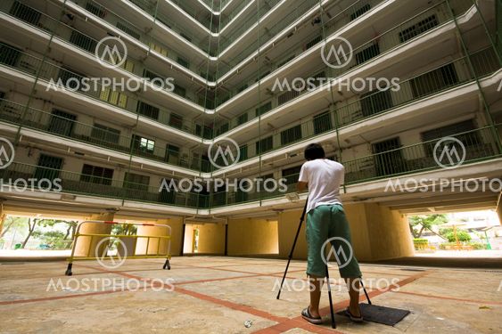 Hong Kong public housing apartment block