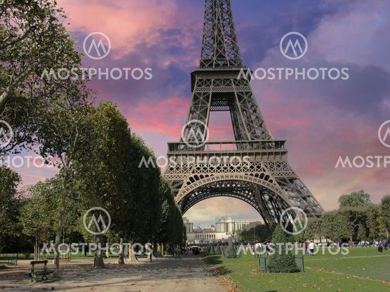 Eiffel Tower from Parc du Champs de Mars, Paris