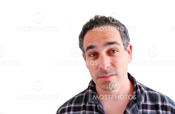 Man with cold in pajamas