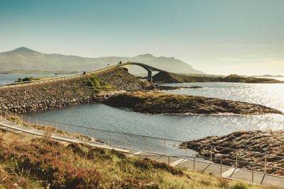 The Atlantic Road, view from walking path, Norway