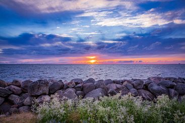 Solnedgång sedd från Västra hamnen