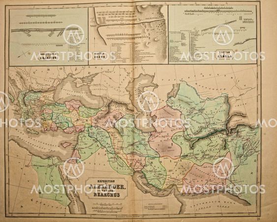 Ancient map of the world . Published by George Philip and son at London 1857 and are not subject to copyright.