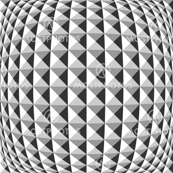 Design monochrome warped geometric pattern. Abstract...