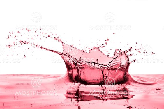 splashing red wine