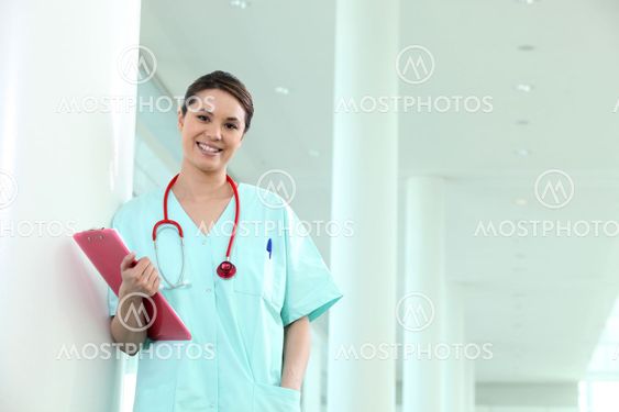 young nurse in the hospital