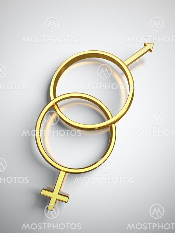 Manliga och kvinnliga kön symboler.