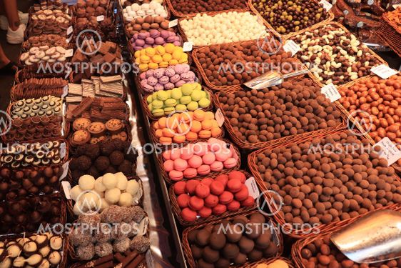Macarons on display