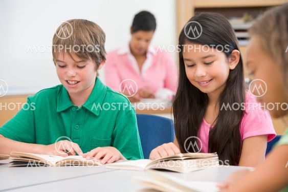Group of elementary school pupils