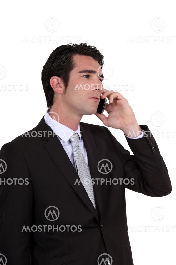 Businessman using a cellphone