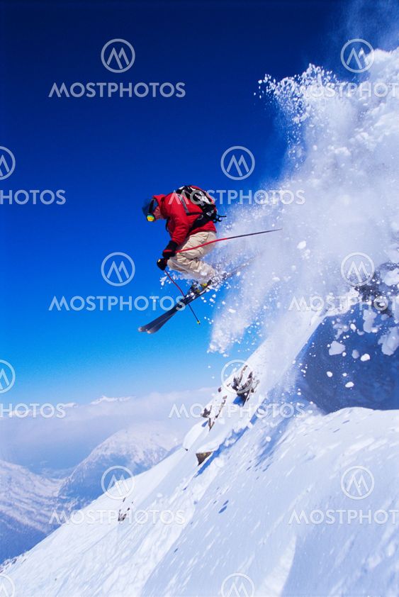 Skier jumping